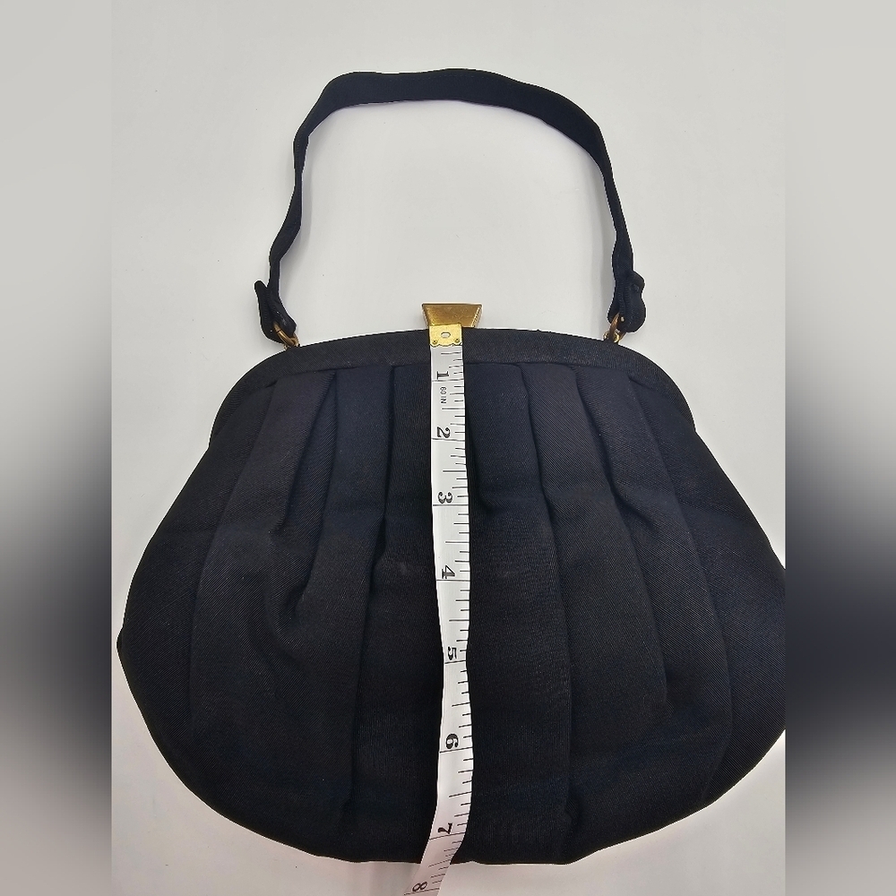 Vintage MM Morris Moskowitz Black Clutch - Picture 9 of 9